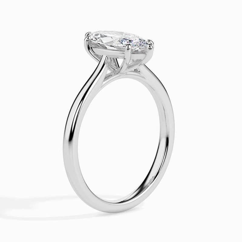 Sleek Marquise Lab Diamond Solitaire Ring