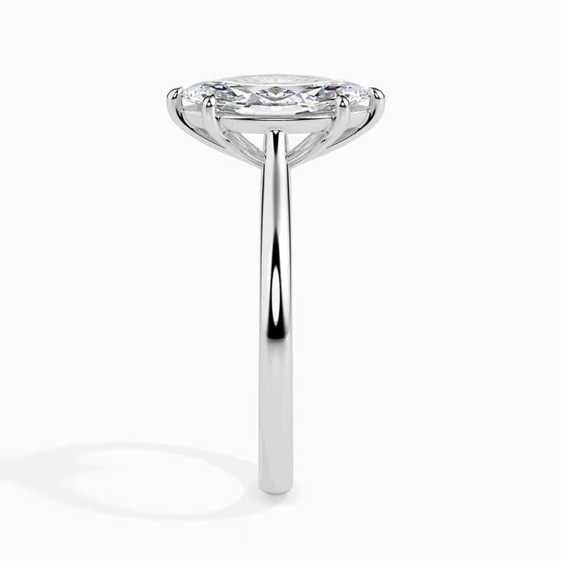 Sleek Marquise Lab Diamond Solitaire Ring