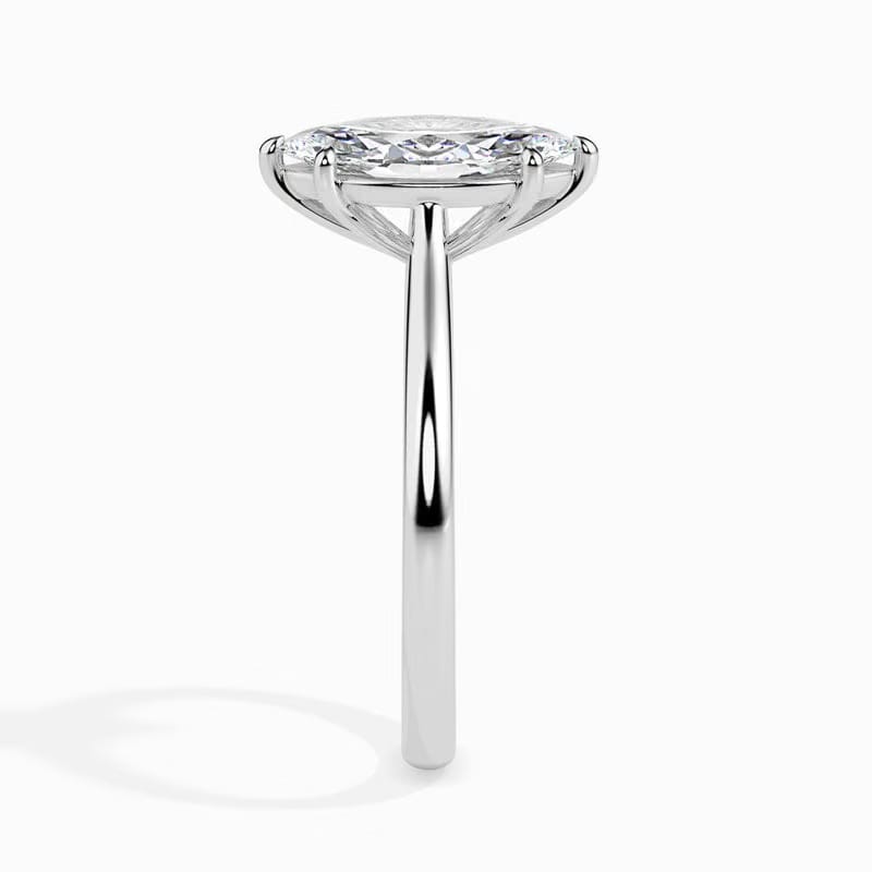 Sleek Marquise Lab Diamond Solitaire Ring 9KT