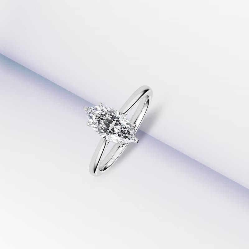 Sleek Marquise Solitaire Ring_in_stock