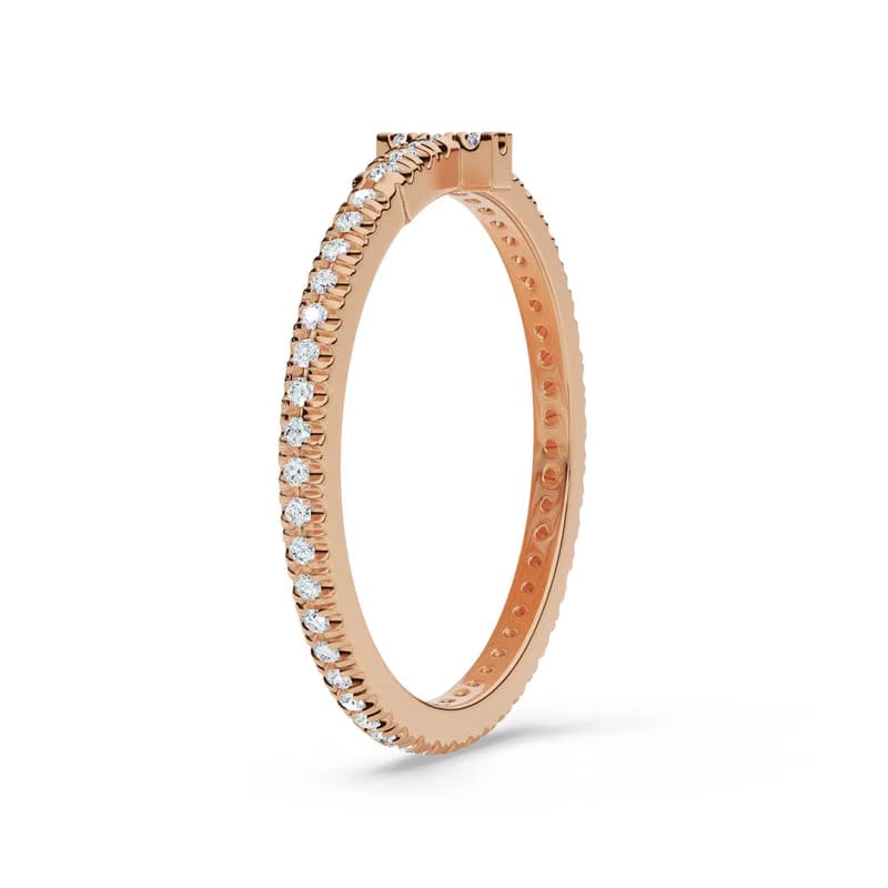 Sleek Narrow Lab Grown Diamond Band