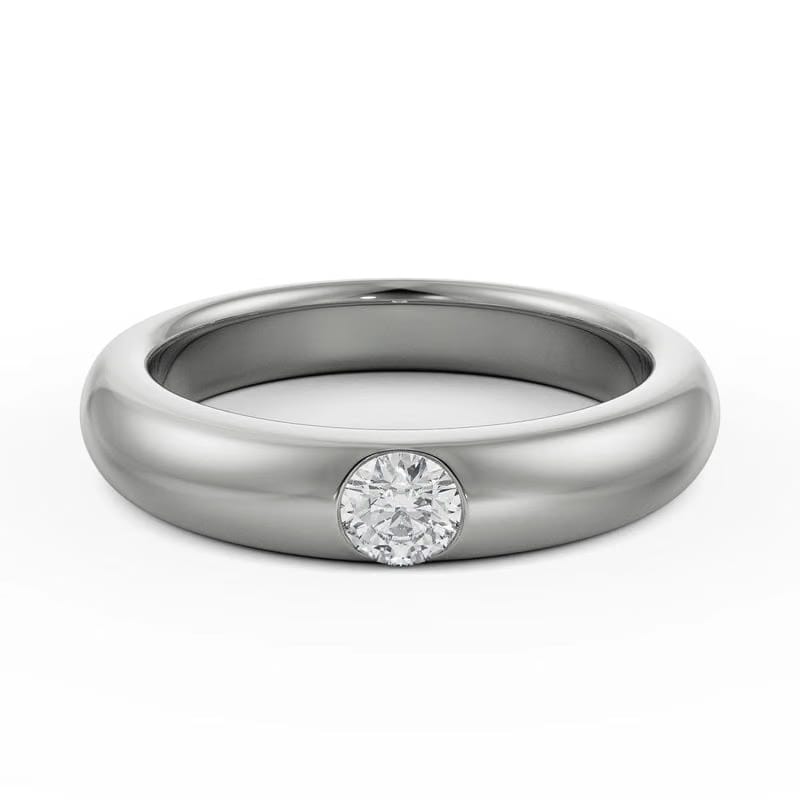 Sleek Round Lab Grown Diamond Band 9KT