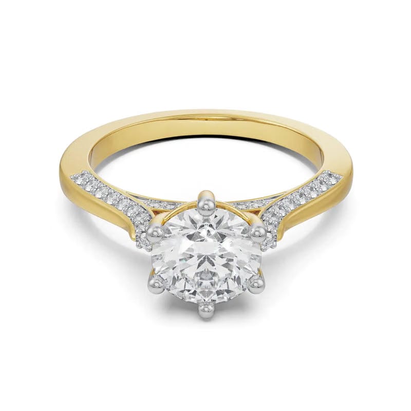 Sloane Round Halo Lab Diamond Engagement Ring