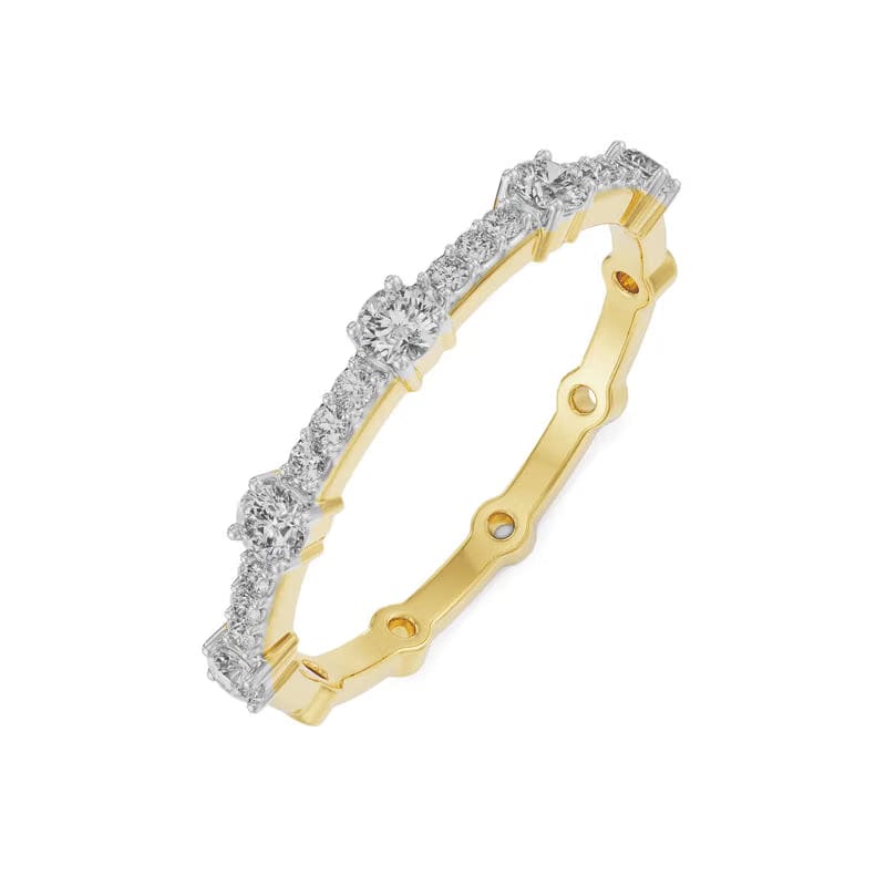 Smoky Sparkling Lab Grown Diamond Band