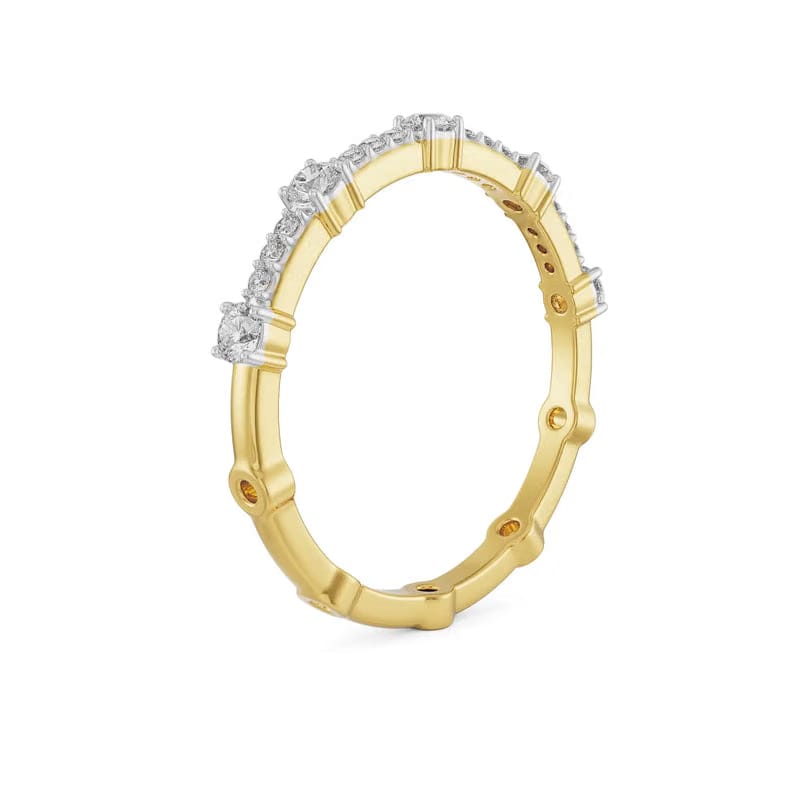 Smoky Sparkling Lab Grown Diamond Band