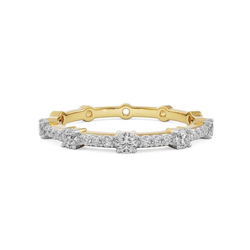 Smoky Sparkling Lab Grown Diamond Band 9KT