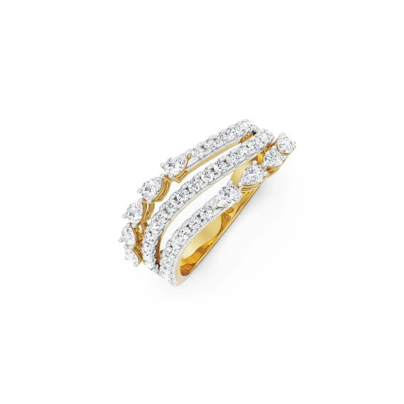 Snowflakes Peary Diamond Band