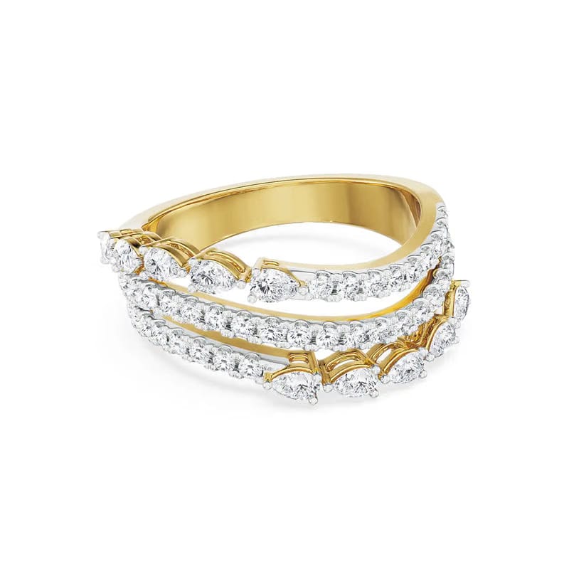 Snowflakes Peary Diamond Band_in_stock