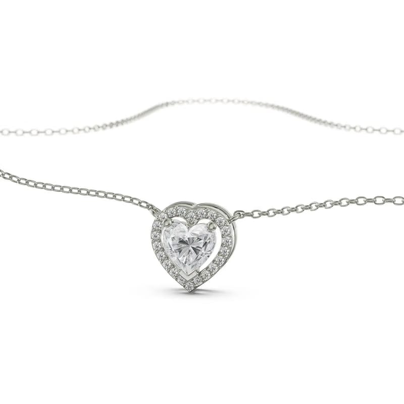 Solitaire Heart Lab Grown Diamond Necklace