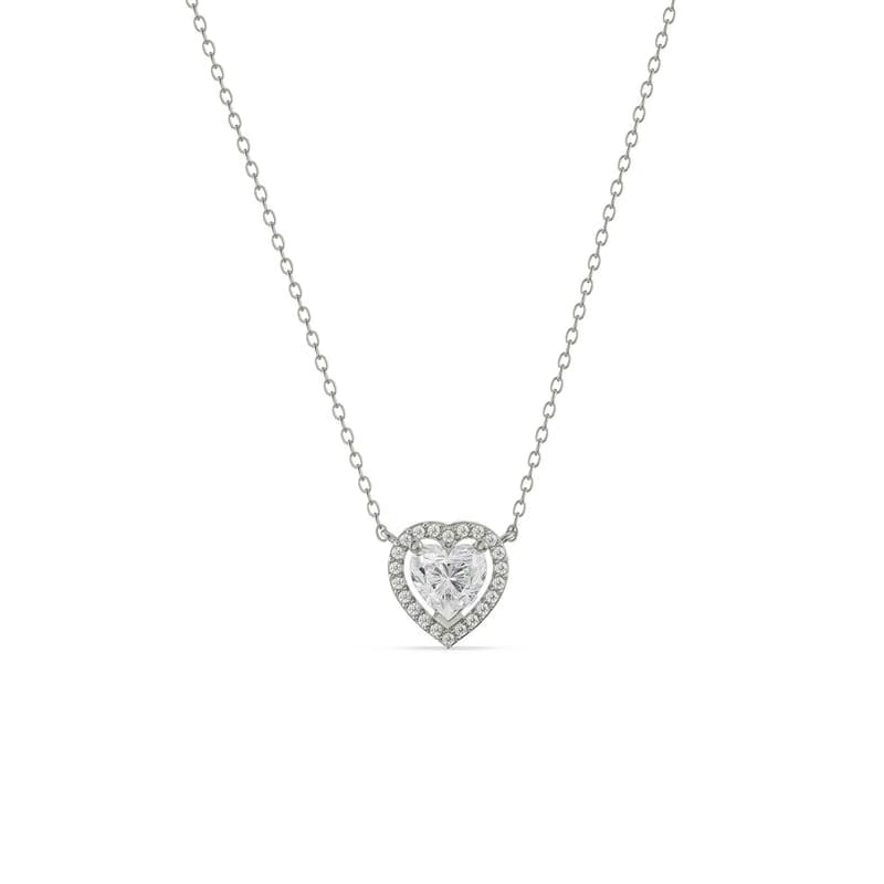 Solitaire Heart Lab Grown Diamond Necklace 9KT