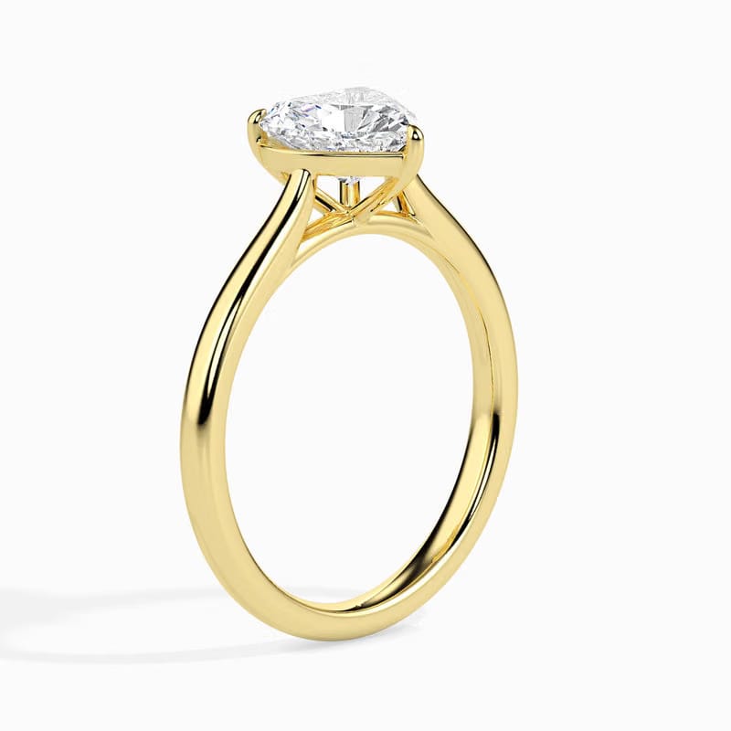 Solitaire Heart Lab Grown Diamond Ring