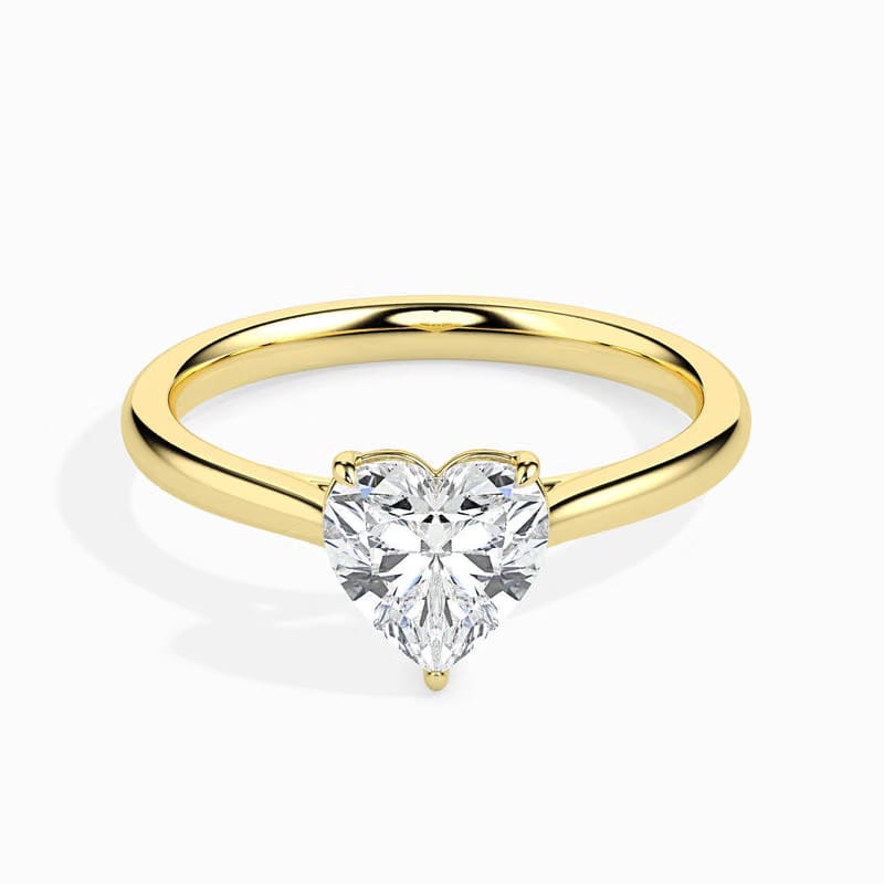 Solitaire Heart Lab Grown Diamond Ring 9KT