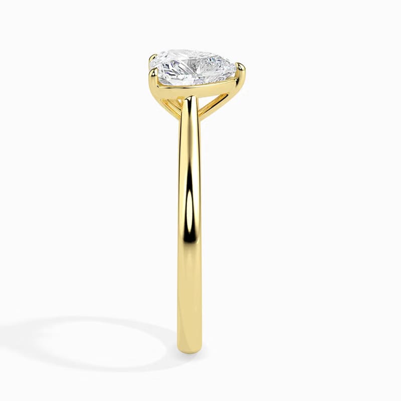 Solitaire Heart Lab Grown Diamond Ring 9KT