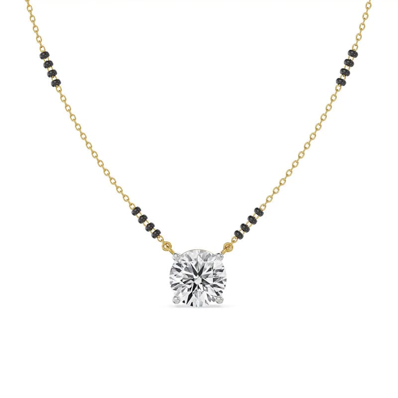 Solitaire Lab Grown Diamond Mangalsutra 9KT
