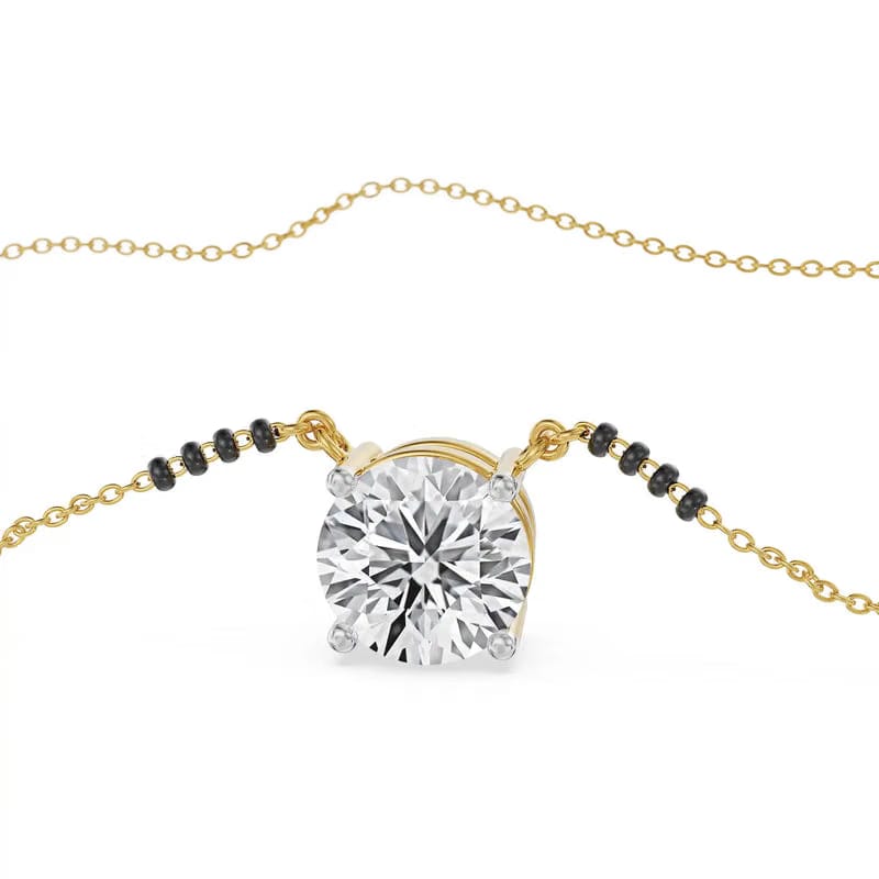 Solitaire Lab Grown Diamond Mangalsutra 9KT