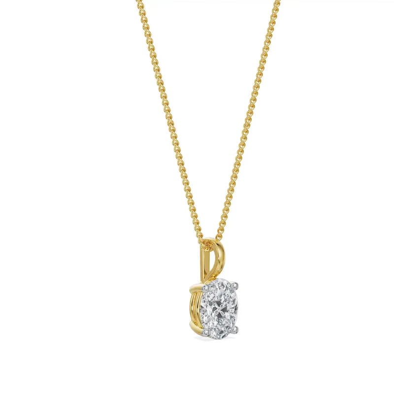 Solitaire Oval Lab Grown Diamond Pendant