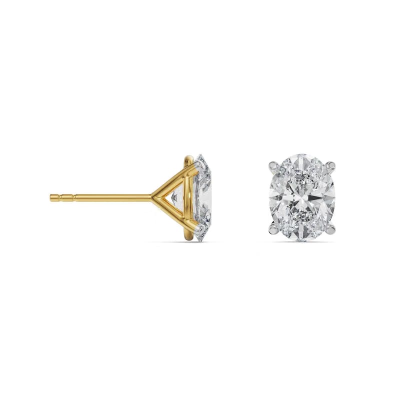 Solitaire Oval Lab Grown Diamond Pendant Set