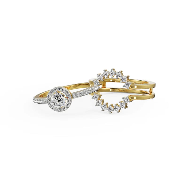 Solitaire Sunflower Diamond Ring_in_stock