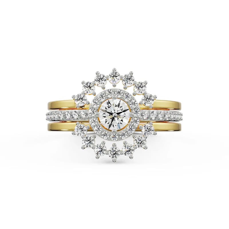 Solitaire Sunflower Lab Grown Diamond Ring