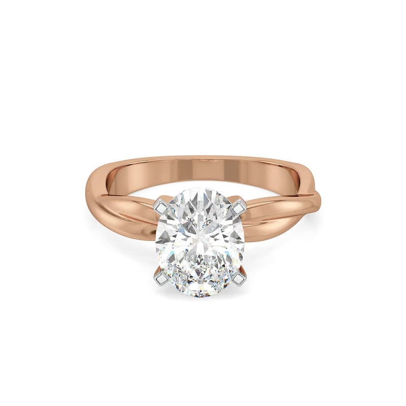 Solitaire Twist Lab Grown Diamond Ring