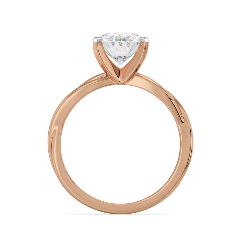 Solitaire Twist Lab Grown Diamond Ring 9KT
