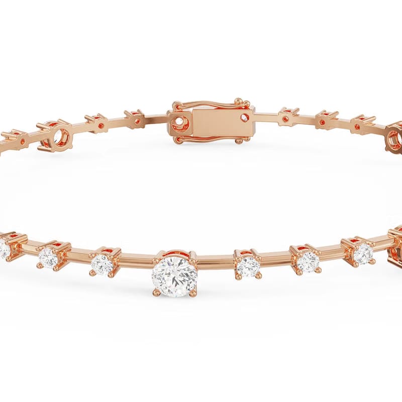 Spaced Tennis Lab Grown Diamond Bracelet