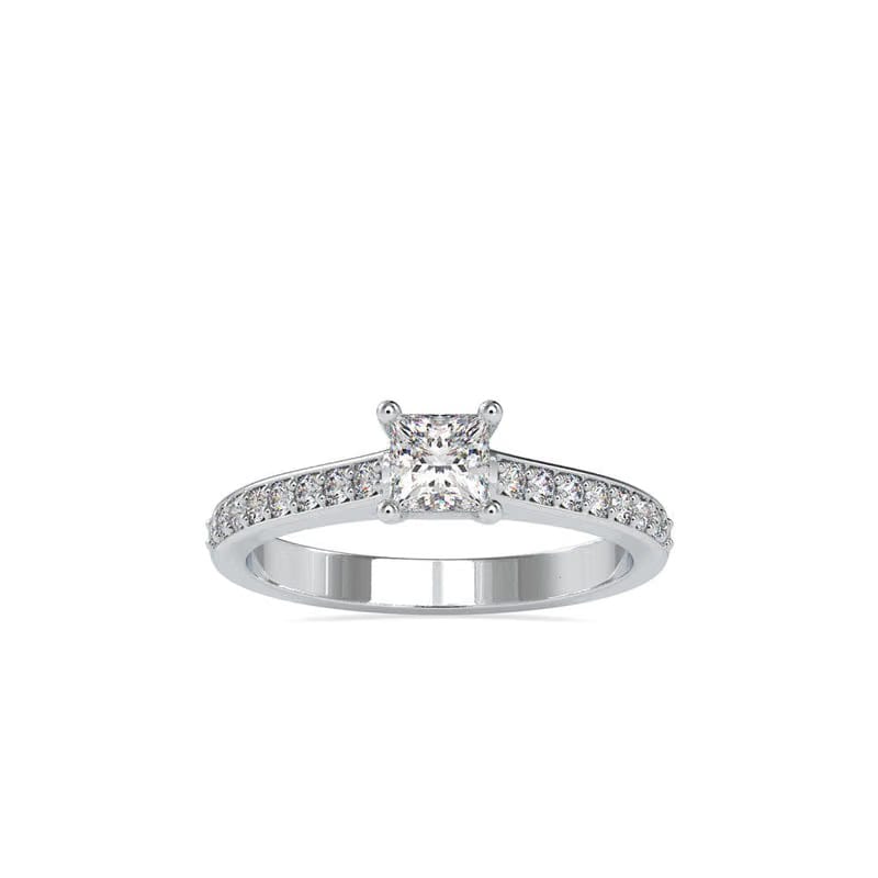 Sparkling Princess Cut Lab Grown Diamond Ring 9KT