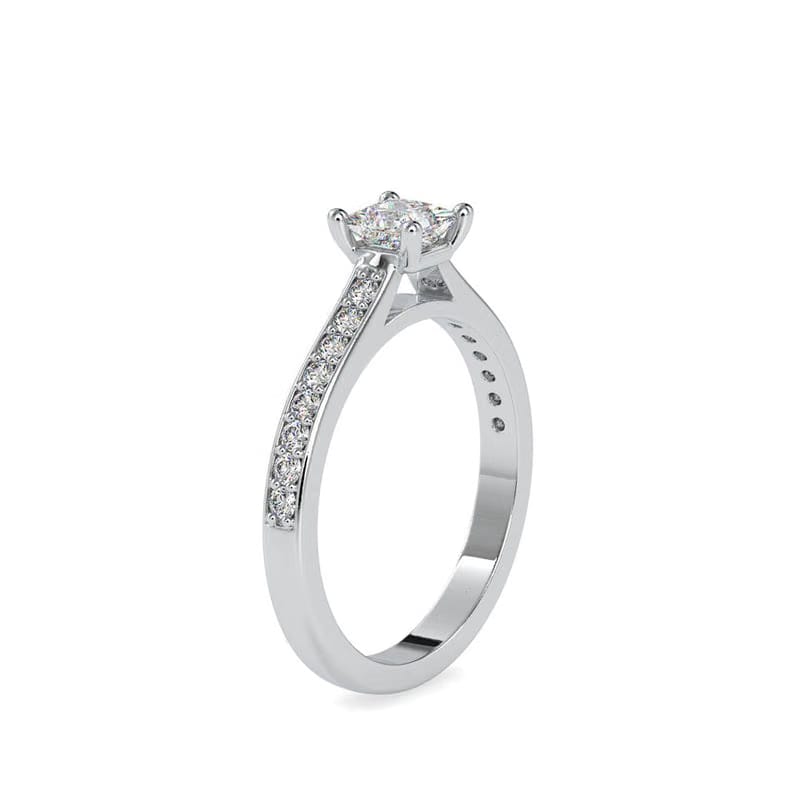 Sparkling Princess Cut Lab Grown Diamond Ring 9KT