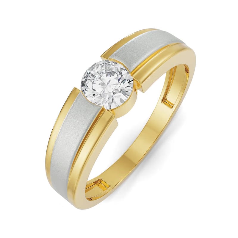 Sparkling Solitaire Band for Men