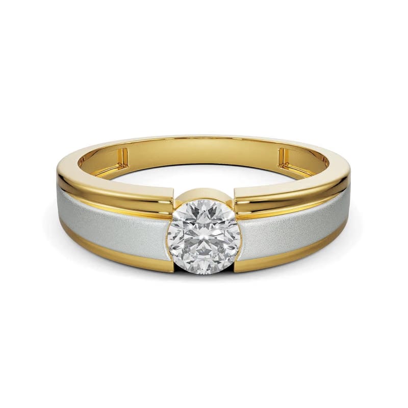 Sparkling Solitaire Band for Men 9KT