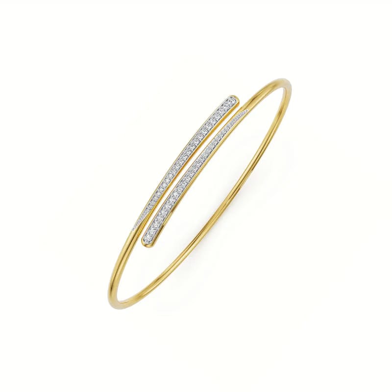 Sparkling Twist Lab Grown Diamond Bangle