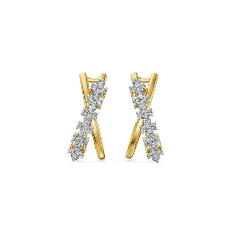 Spiral Crush Lab Grown Diamond Earrings