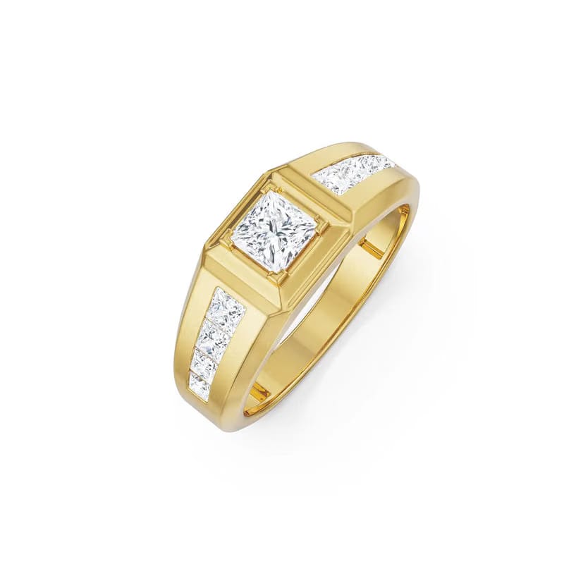 Square Cut Timeless Men's Ring_in_stock