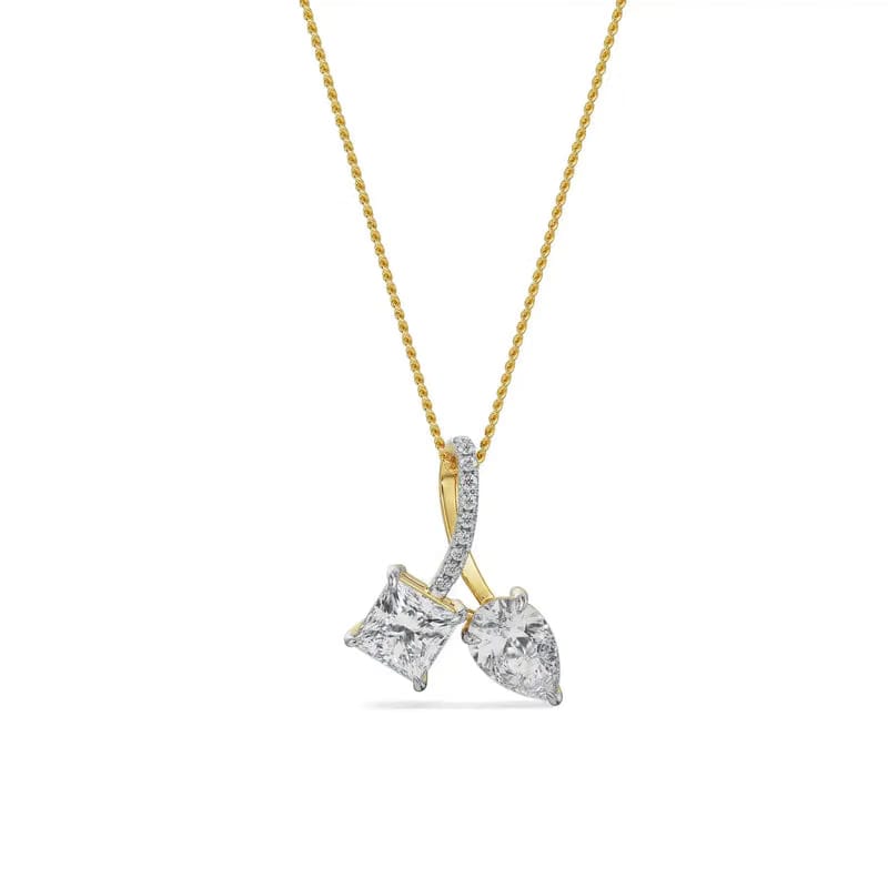 Square Pear Lab Grown Diamond Pendant