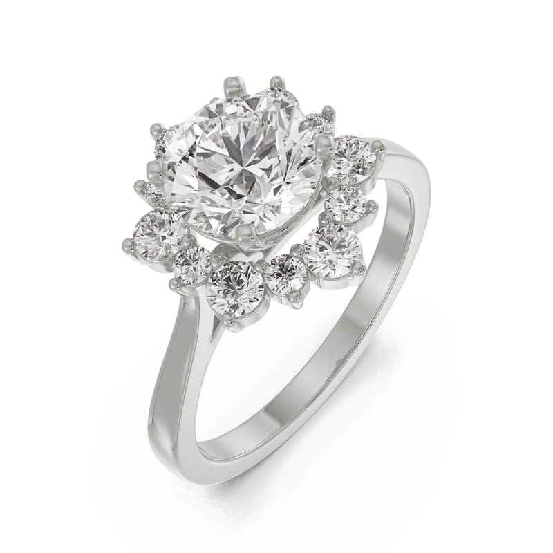 Star Halo Lab Diamond Engagement Ring_in-stock
