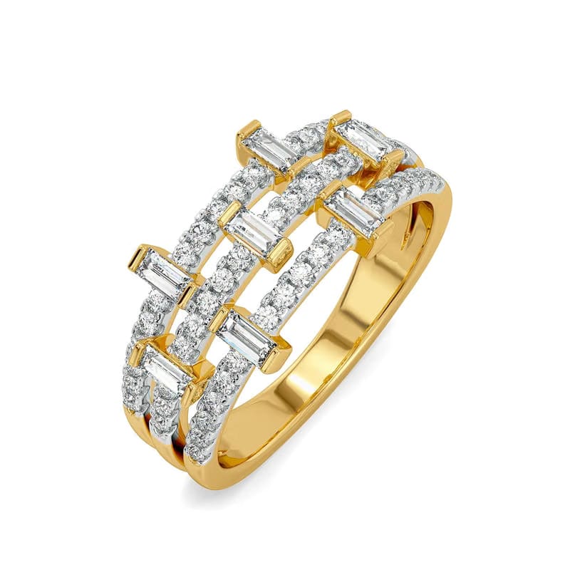 Starlit Baguette Lab Grown Diamond Ring