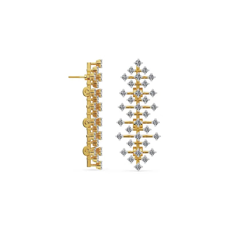 Starlit Rosé Lab Grown Diamond Chandelier Earrings