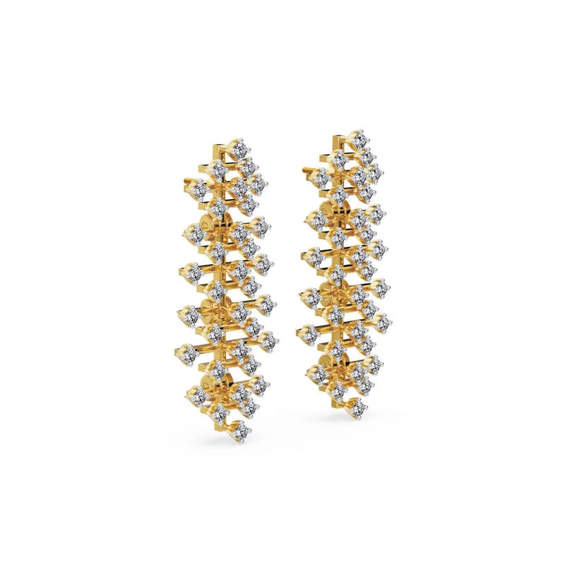 Starlit Rosé Lab Grown Diamond Chandelier Earrings