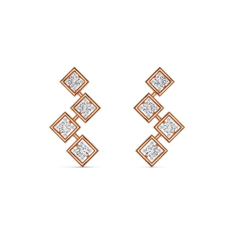 Stellar Geometry Lab Grown Diamonds Studs