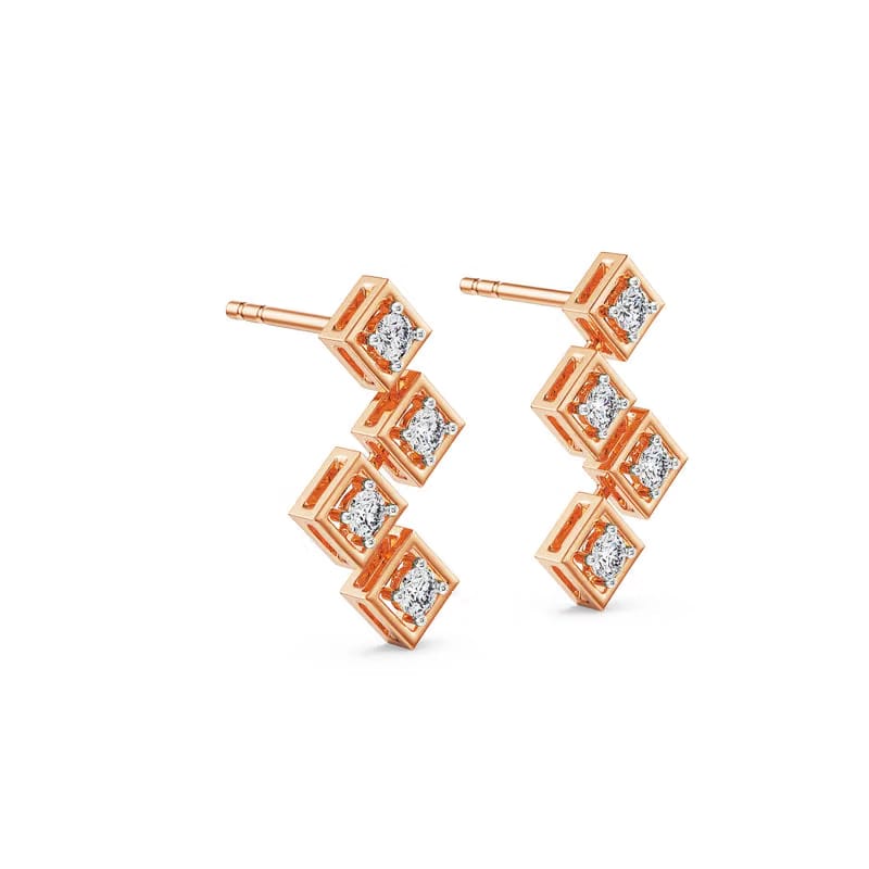 Stellar Geometry Lab Grown Diamonds Studs