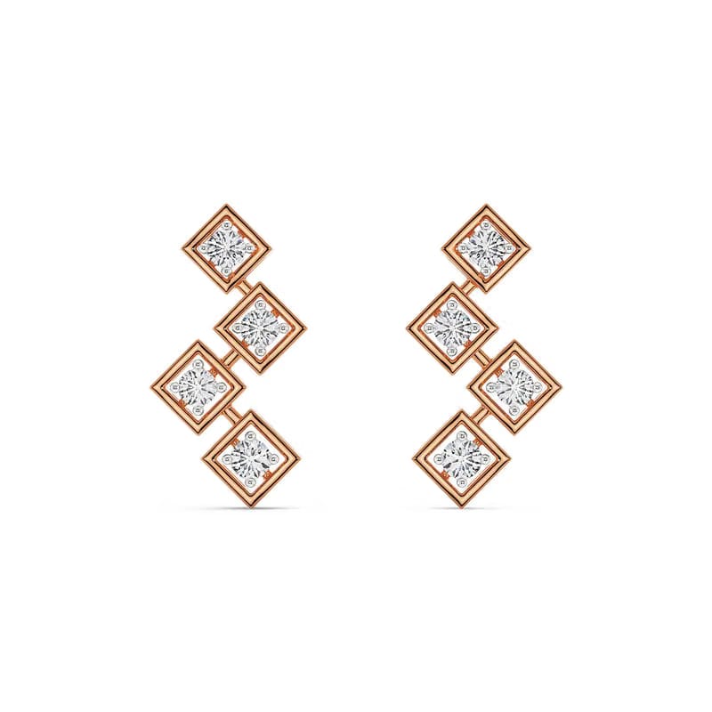 Stellar Geometry Lab Grown Diamonds Studs 9KT