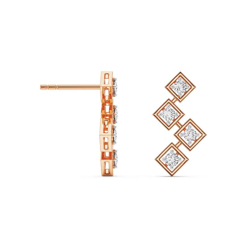 Stellar Geometry Lab Grown Diamonds Studs 9KT