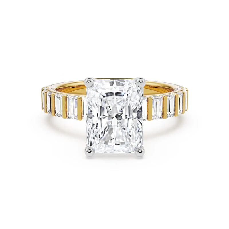 Sterling Radiant Lab Grown Diamond Ring
