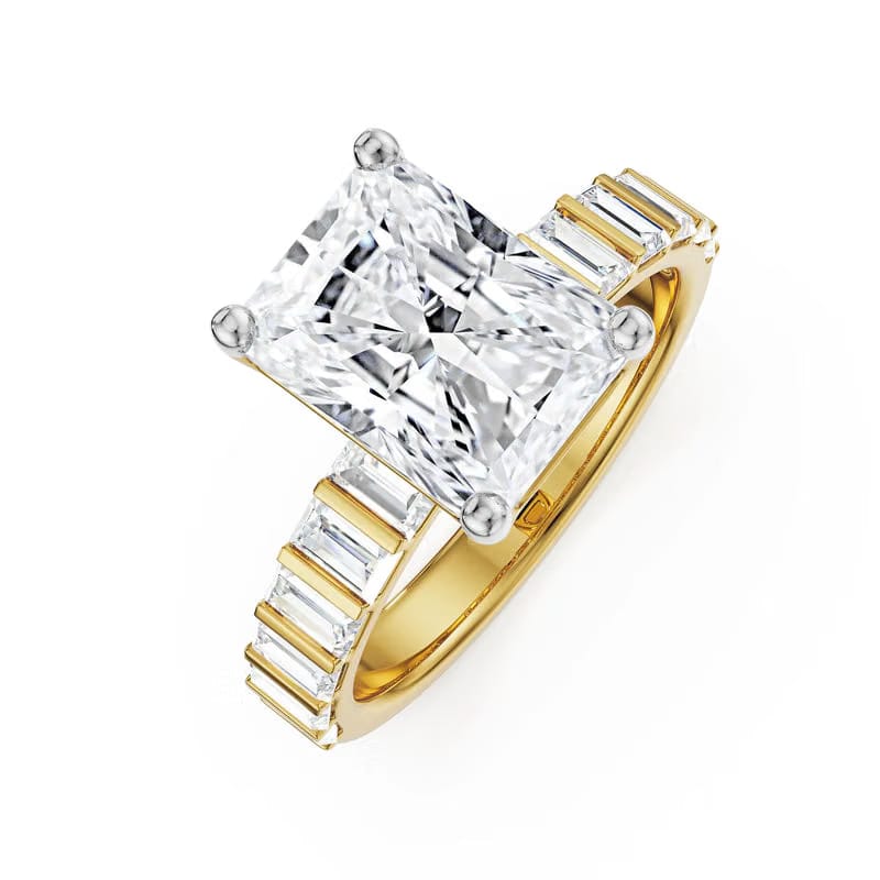 Sterling Radiant Lab Grown Diamond Ring