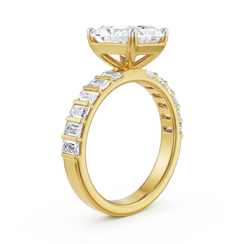 Sterling Radiant Lab Grown Diamond Ring
