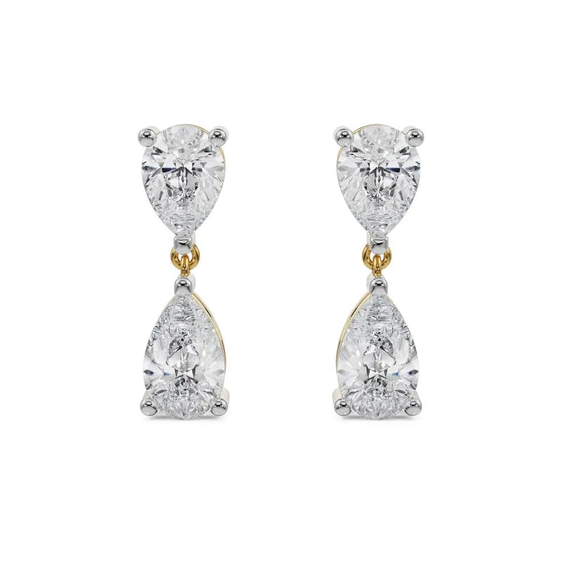 Subtle Pear Lab Grown Diamond Drops