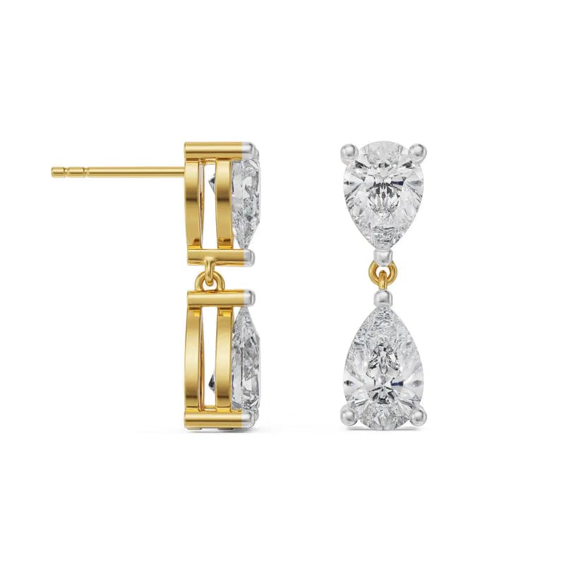 Subtle Pear Lab Grown Diamond Drops