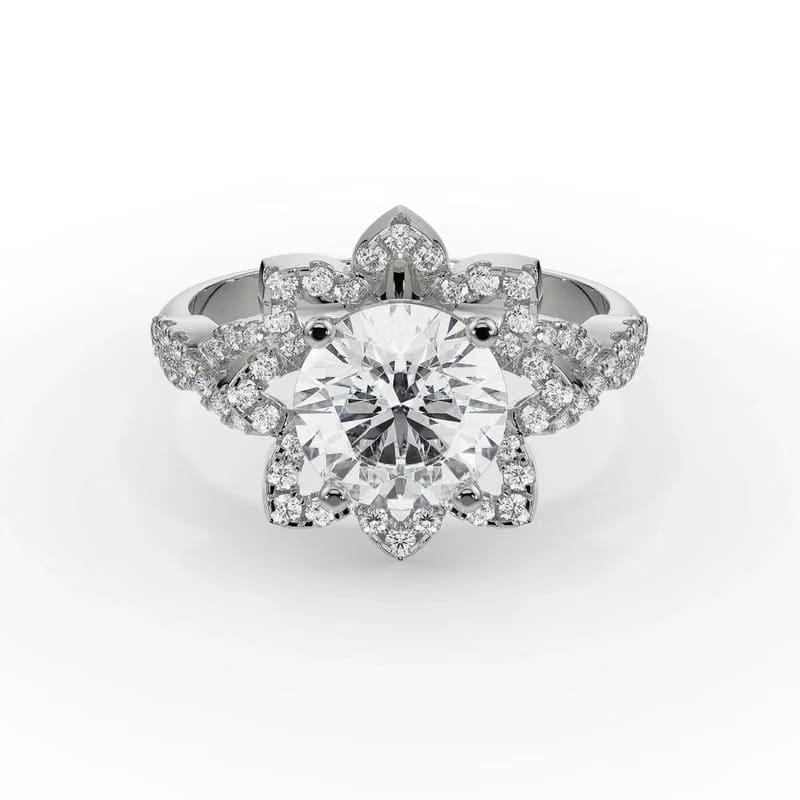 Sunflower Lab Grown Diamond Ring 9KT