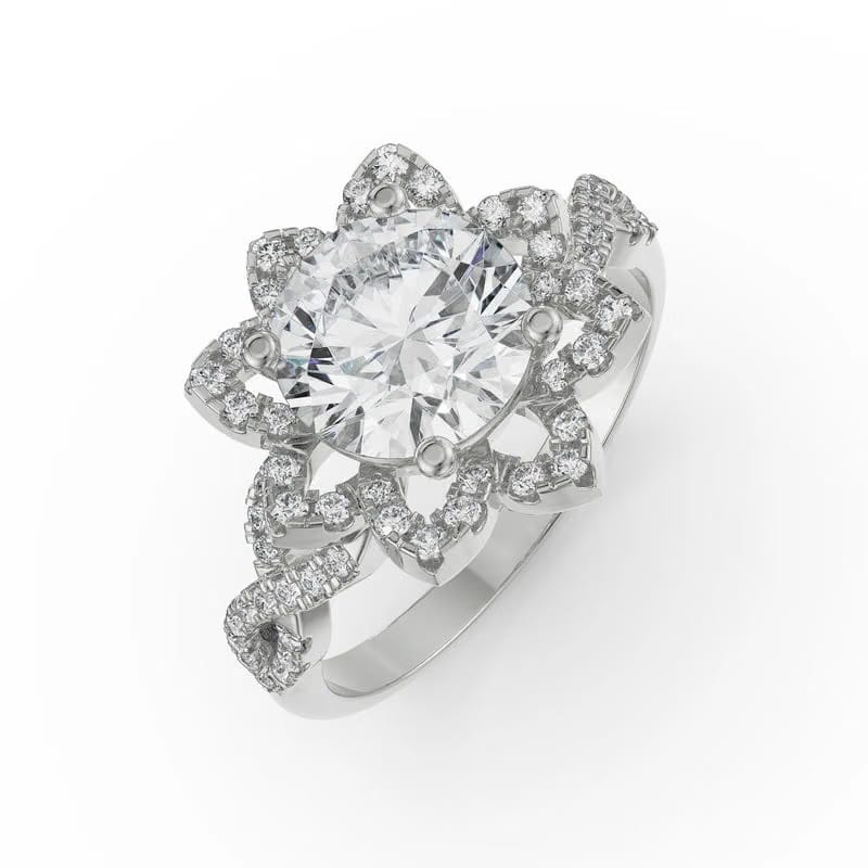 Sunflower Lab Grown Diamond Ring 9KT