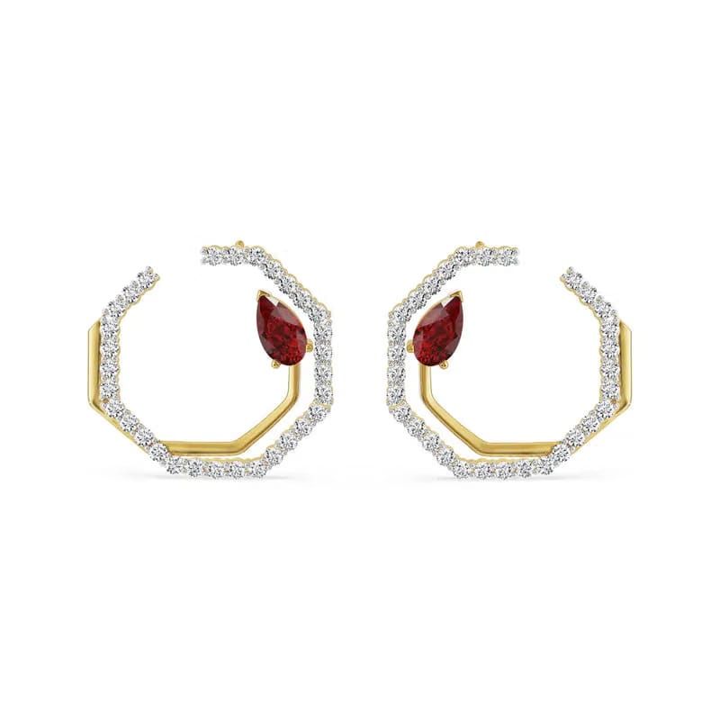 Suzaine Emerald Lab Diamond Hoops_in_stock